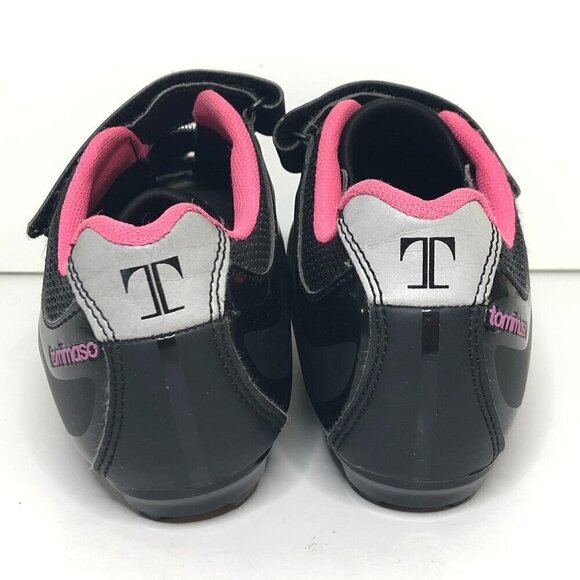 TOMMASO Cycling Shoes Women's Size 7.5 Black Pink Pista 100 Demo Model - Picture 6 of 11